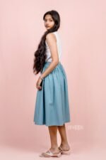Steel Blue Slub Chambray Classic Skirt - Image 9