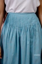 Steel Blue Slub Chambray Classic Skirt - Image 10