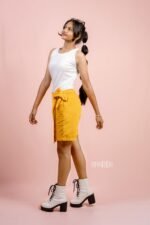 Mustard Yellow Corduroy Skorts - Image 5