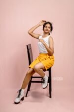 Mustard Yellow Corduroy Skorts - Image 6