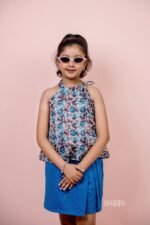 Knitted Blue Skorts - Image 3