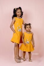 Low Waist Embroidered Dress