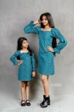 Fancy Elasticated Sleeves Dress - Image 2