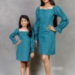 Fancy Elasticated Sleeves Dress