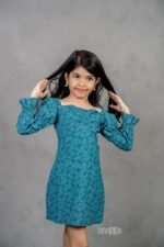 Fancy Elasticated Sleeves Dress - Image 7