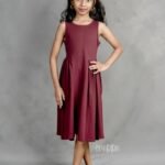 Knitted Wine Colour Dress