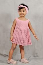 Handmade Baby Pink Crochet Dress - Image 2