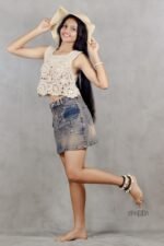 Handmade Crochet Ecru Sleeveless Top - Image 5