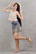 Handmade Crochet Ecru Sleeveless Top - Image 6