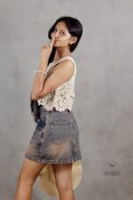 Handmade Crochet Ecru Sleeveless Top - Image 2