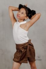Dark Brown Twill Skorts - Image 2