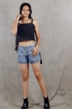 Handmade Crochet Black Top and Bag - Image 2