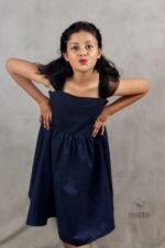 Black and Blue Printed Flare Dress - Image 4