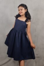 Black and Blue Printed Flare Dress - Image 2