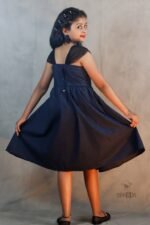 Black and Blue Printed Flare Dress - Image 6