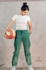 Kaki Green Twill Cargo Pants - Image 5