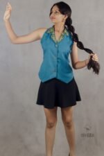 Steel Blue Vest Top - Image 5